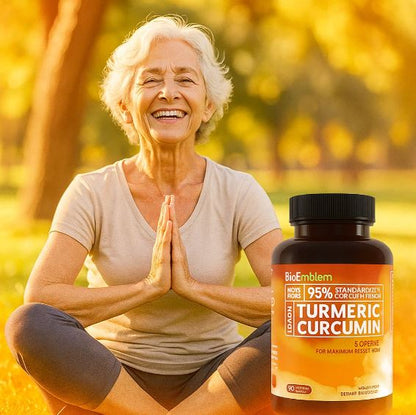 Curcumina Plus ™: Antioxidante, Anti-inflamatorio - Para la artritis, corazón, cerebro hígado y riñones (Producido en 🇺🇸) - 90 Cápsulas