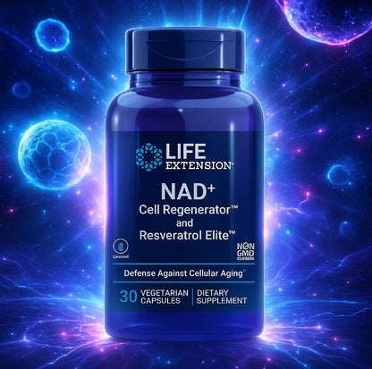 NAD+ Cell Regenerator™ & Resveratrol Elite – ⚡🧬  Energía Celular, Juventud Renovada y Protección Antioxidante 🍇✨