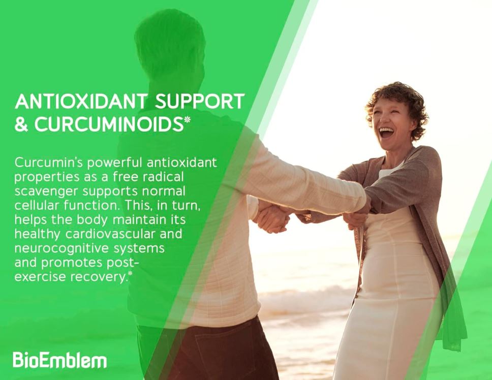 Curcumina Plus ™: Antioxidante, Anti-inflamatorio - Para la artritis, corazón, cerebro hígado y riñones (Producido en 🇺🇸) - 90 Cápsulas