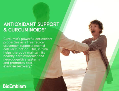 Curcumina Plus ™: Antioxidante, Anti-inflamatorio - Para la artritis, corazón, cerebro hígado y riñones (Producido en 🇺🇸) - 90 Cápsulas