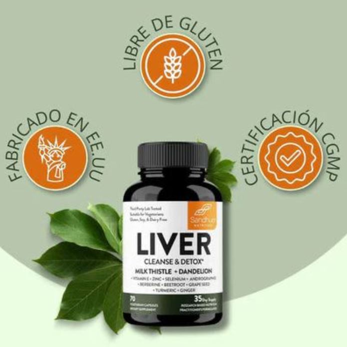 LiverShield PRO®: Desintoxicación natural para sentirte más liviano cada día (70 Cápsulas)