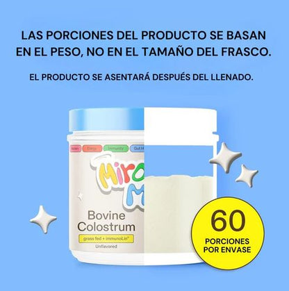 Miracle Moo™ 🌟🥛 Suplemento de Colostrum + Immunolin: Fortalece el sistema inmune, mejora tu salud intestinal y tu cabello piel y uñas.