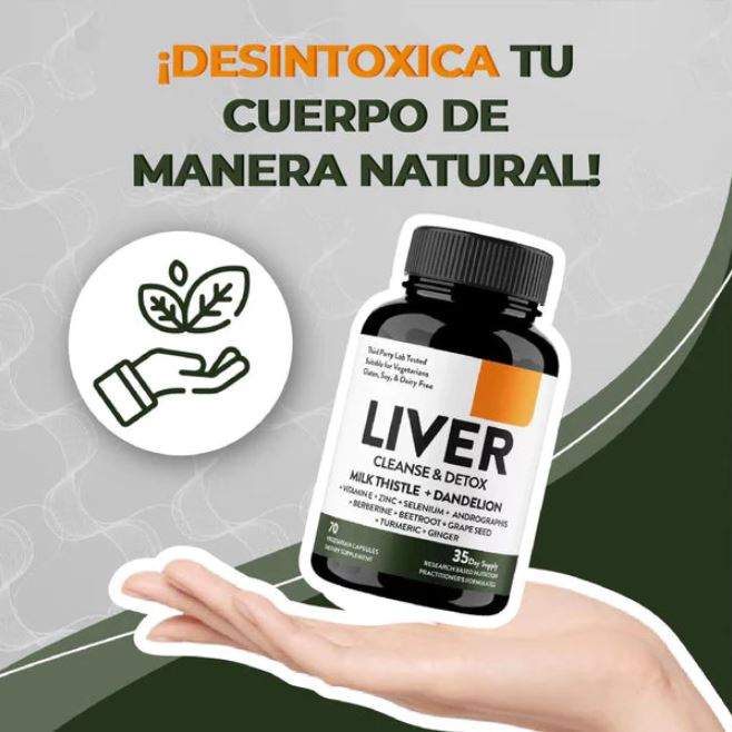 LiverShield PRO®: Desintoxicación natural para sentirte más liviano cada día (70 Cápsulas)