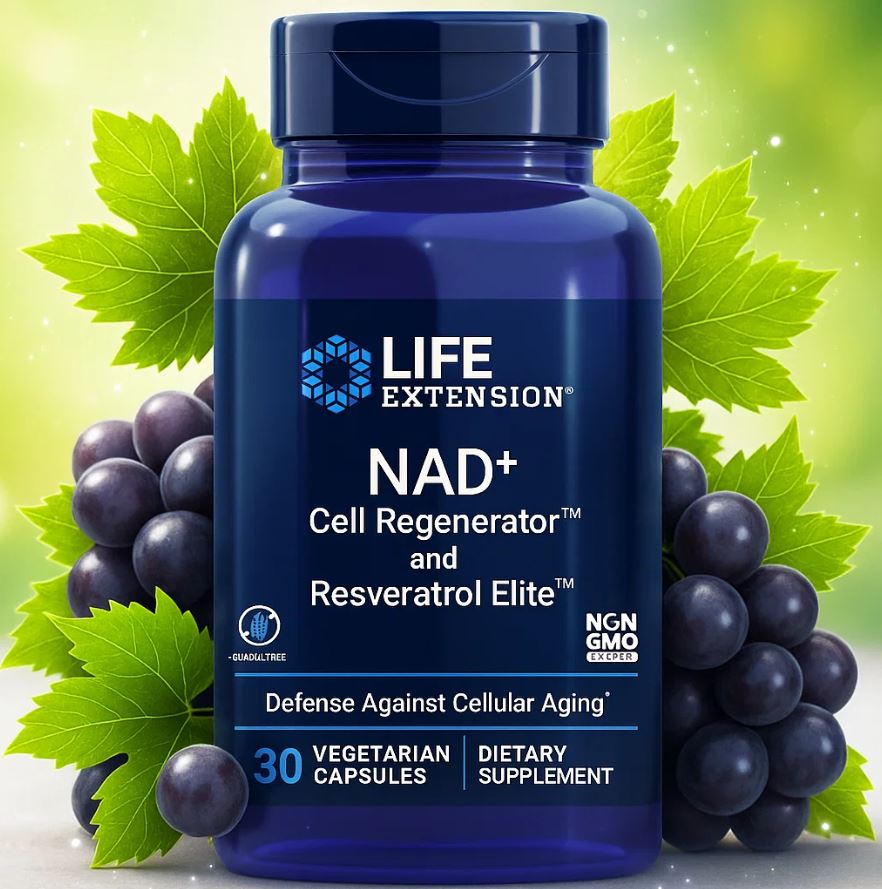 NAD+ Cell Regenerator™ & Resveratrol Elite – ⚡🧬  Energía Celular, Juventud Renovada y Protección Antioxidante 🍇✨