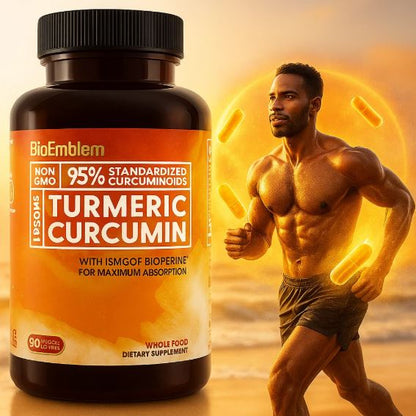 Curcumina Plus ™: Antioxidante, Anti-inflamatorio - Para la artritis, corazón, cerebro hígado y riñones (Producido en 🇺🇸) - 90 Cápsulas