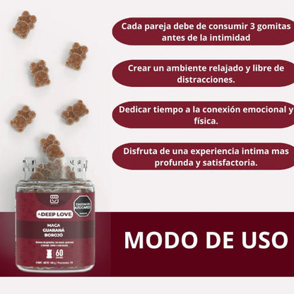 Love Gummies™:💖 Huanarpo Macho + Maca Negra + Jengibre -- ¡Enciende la chispa de tu relación al instante! 🔥