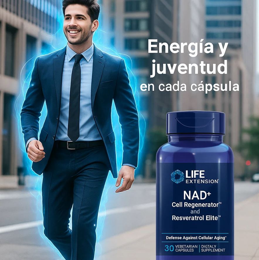 NAD+ Cell Regenerator™ & Resveratrol Elite – ⚡🧬  Energía Celular, Juventud Renovada y Protección Antioxidante 🍇✨