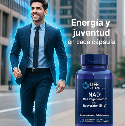 NAD+ Cell Regenerator™ & Resveratrol Elite – ⚡🧬  Energía Celular, Juventud Renovada y Protección Antioxidante 🍇✨