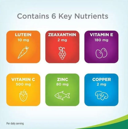 VisiónMax 360™:Luteína, Zeaxantina y vitaminas esenciales para proteger tus ojos de la luz azul, la fatiga y el envejecimiento ocular 👀💊 90 CAPSULAS