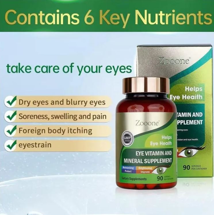 VisiónMax 360™:Luteína, Zeaxantina y vitaminas esenciales para proteger tus ojos de la luz azul, la fatiga y el envejecimiento ocular 👀💊 90 CAPSULAS