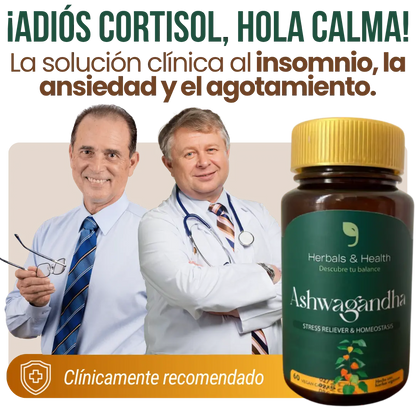 Ashwagandha con KSM 66: Remedio natural usado x +3000 años para estimular la capacidad cerebral.