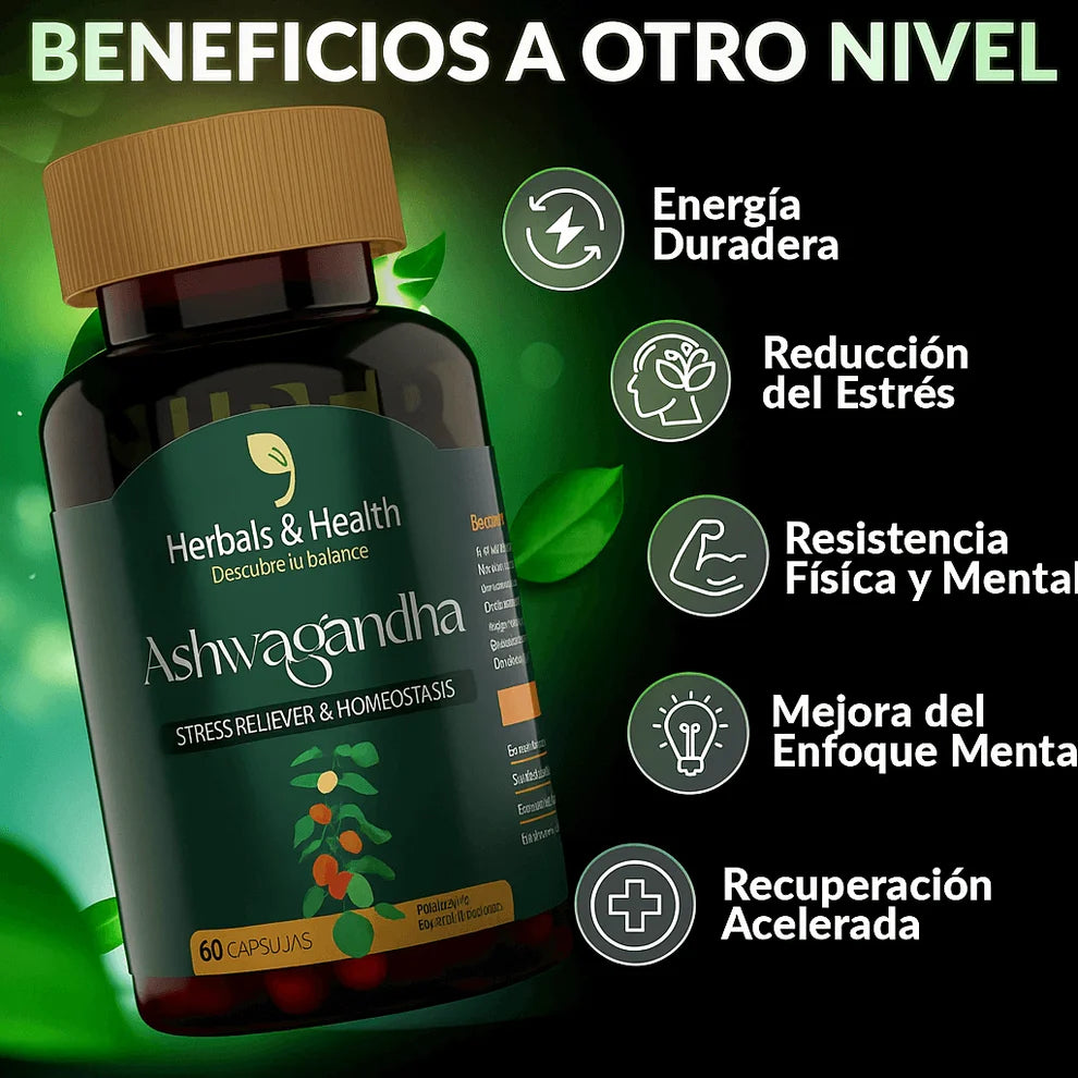 Ashwagandha con KSM 66: Remedio natural usado x +3000 años para estimular la capacidad cerebral.