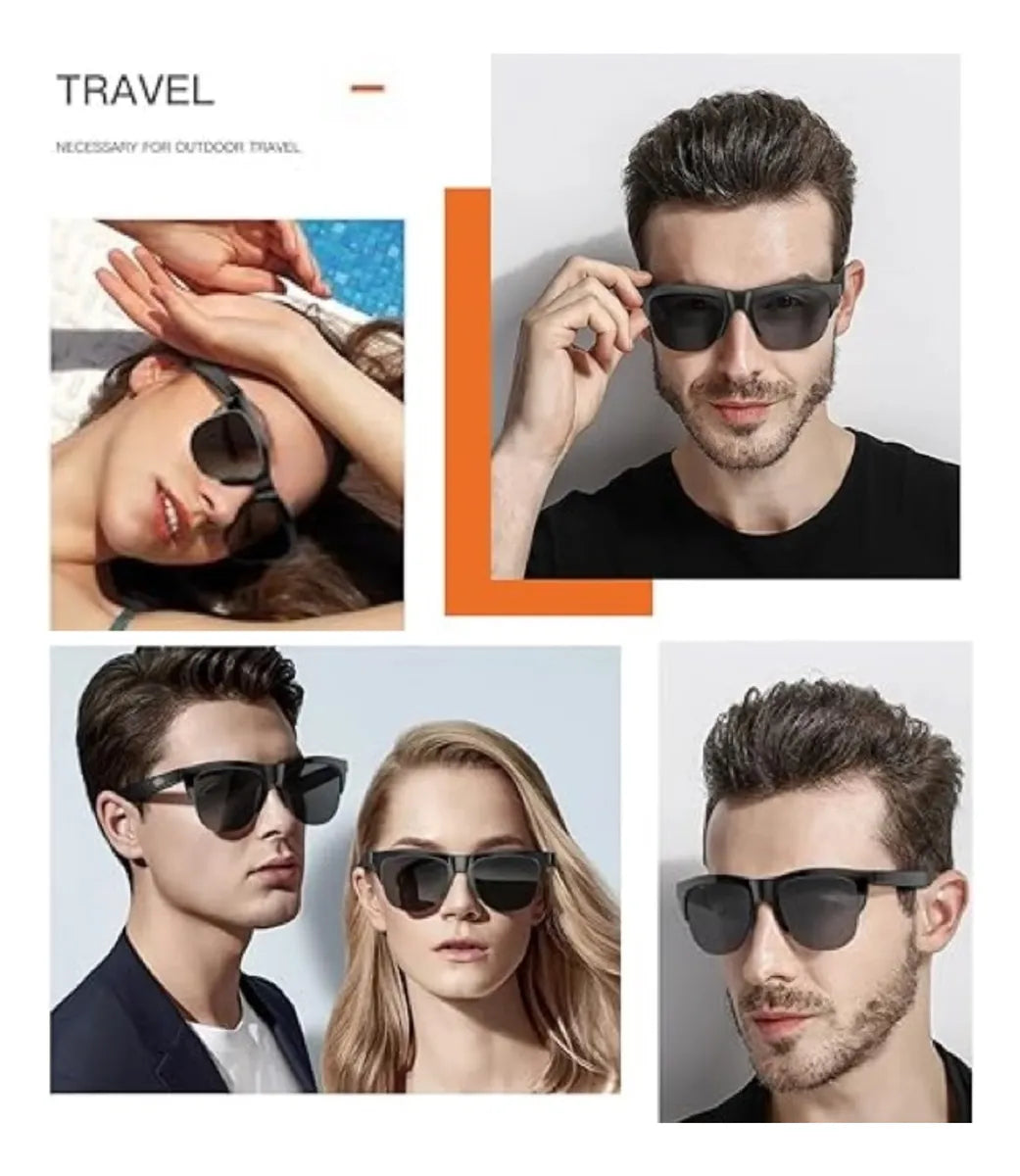 SmartShades Pro - Gafas de sol inteligentes Bluetooth F06/F07/F08 inalámbrico OWS conducción y hablar por teléfono