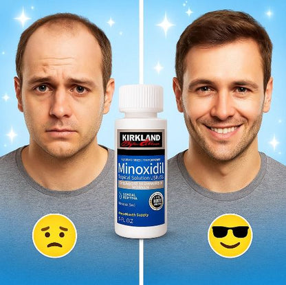 Kirkland Hair Max™ – Frena la caída, estimula el crecimiento y devuelve la densidad a tu cabello con Minoxidil 5% clínicamente comprobado 🧬✨