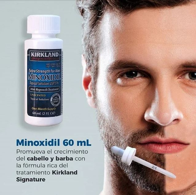 Kirkland Hair Max™ – Frena la caída, estimula el crecimiento y devuelve la densidad a tu cabello con Minoxidil 5% clínicamente comprobado 🧬✨