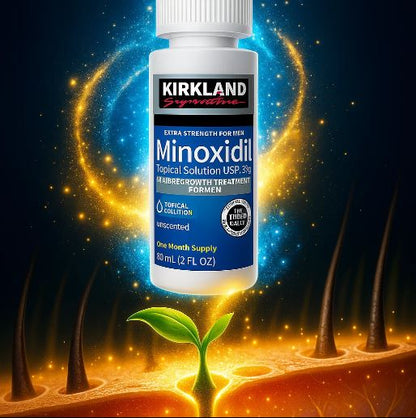 Kirkland Hair Max™ – Frena la caída, estimula el crecimiento y devuelve la densidad a tu cabello con Minoxidil 5% clínicamente comprobado 🧬✨