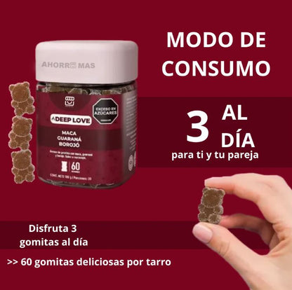 Love Gummies™:💖 Huanarpo Macho + Maca Negra + Jengibre -- ¡Enciende la chispa de tu relación al instante! 🔥