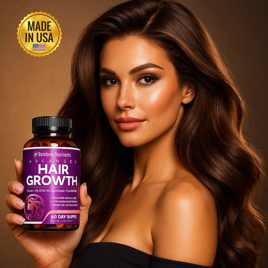 Hair Growth - “💇‍♀️ El Suplemento Americano que Hace Crecer tu Cabello MÁS RÁPIDO, FUERTE y BRILLOSO ✨” (120 Cápsulas)