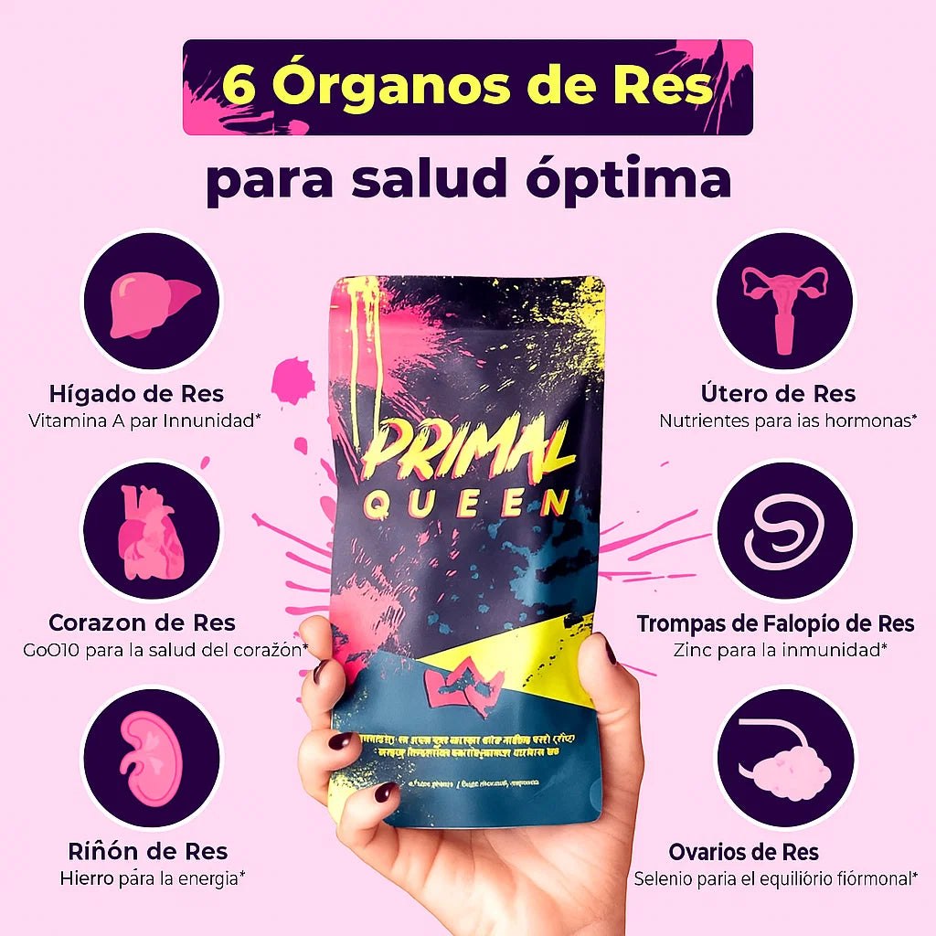 PRIMAL QUEEN: Alimentos superconcentrados en cápsulas para el equilibrio de tu salud 💗👑