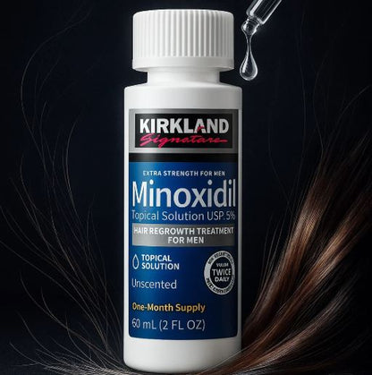 Kirkland Hair Max™ – Frena la caída, estimula el crecimiento y devuelve la densidad a tu cabello con Minoxidil 5% clínicamente comprobado 🧬✨
