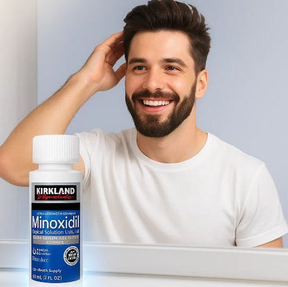 Kirkland Hair Max™ – Frena la caída, estimula el crecimiento y devuelve la densidad a tu cabello con Minoxidil 5% clínicamente comprobado 🧬✨